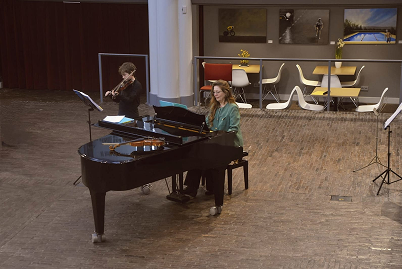 Alicia at piano